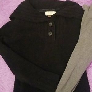 Black Sonoma Sweater& Grey Ann Taylor leggings